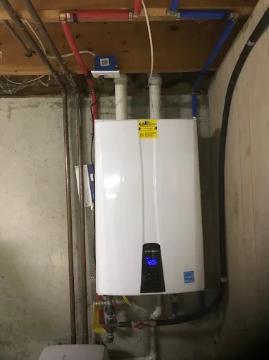 Navien tankless water heater installed by Sure-Temp